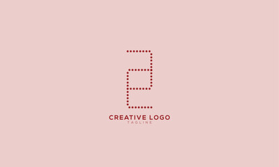 AE EA E3 3E Abstract initial monogram letter alphabet logo design