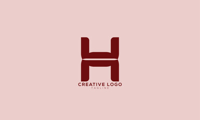 H Abstract initial monogram letter alphabet logo design