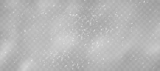 Magical Winter Snowflakes: Transparent Backgrounds and Snowstorm Scenery for January and February Themes