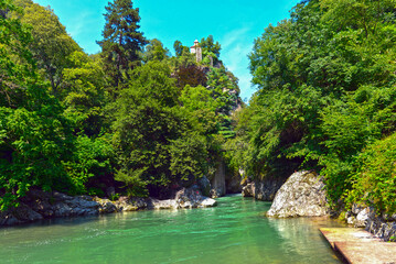 Fluss Passer in Meran - Südtirol
