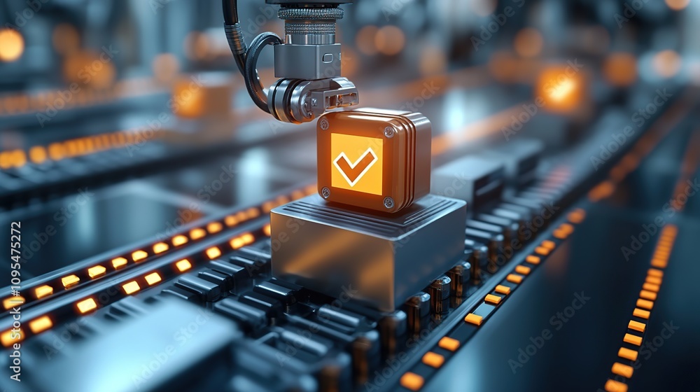 Poster automated quality control: precision robotics in manufacturing