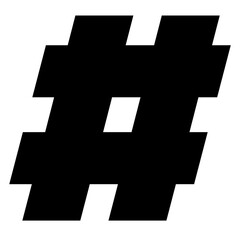 Fototapeta premium Hashtag Symbol icon isolated on a Transparent Background