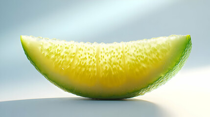 Lime Slice 3D Render: Vibrant Green Citrus Background