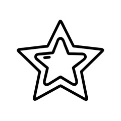 Obraz premium Star icon in simple line art design