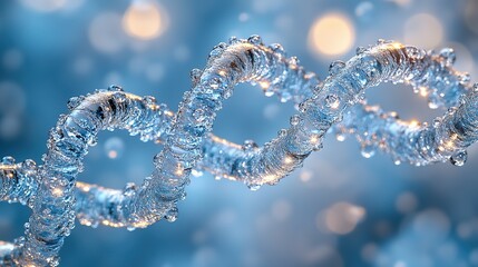 A Stunning Visual Representation of DNA: Double Helix Structure in Water