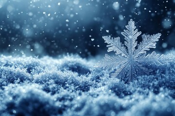 A winter background with snowflakes. Generative AI