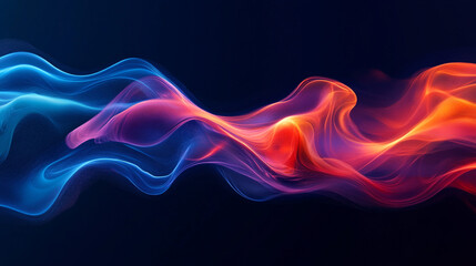 Abstract Flowing Energy  Red  Blue  and Purple Wave Background