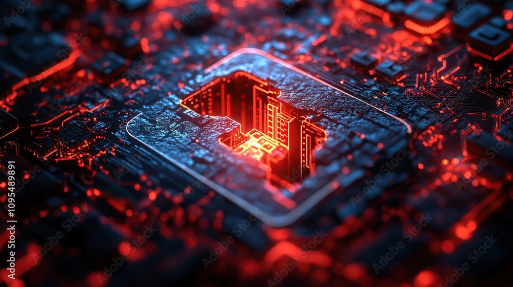 Aufkleber glowing circuitry: a deep dive into digital architecture
