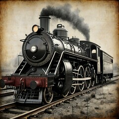 Obraz premium Vintage Steam Locomotive 