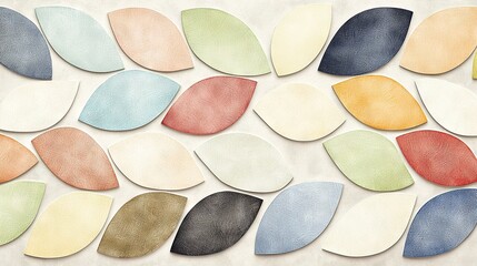   A diverse collection of hues adorning a white backdrop beside a monochrome wall