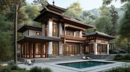 Traditional architecture with unique design
