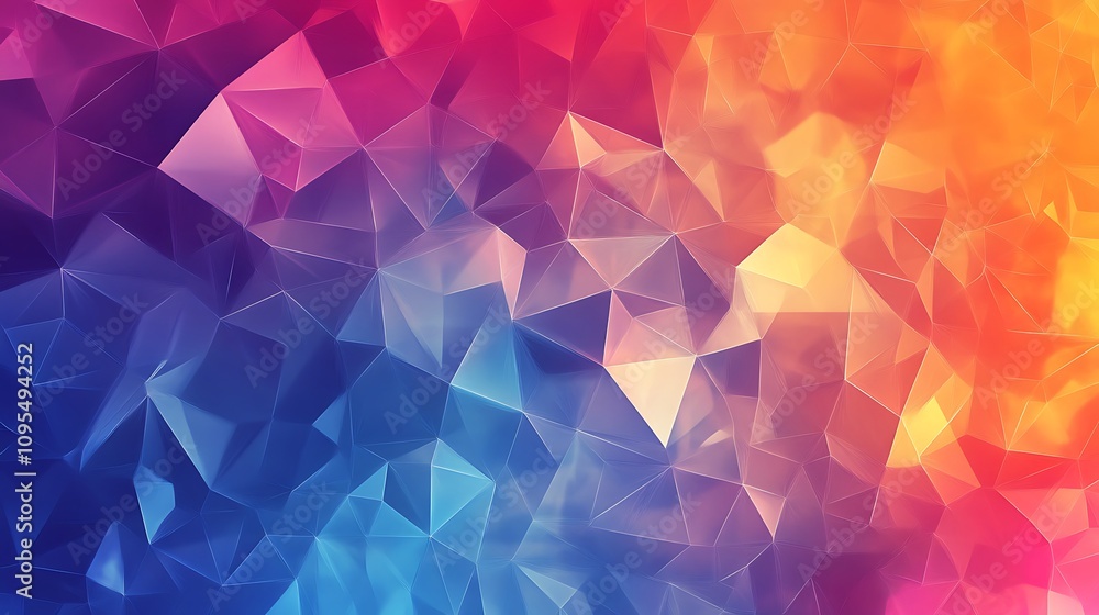 Aufkleber abstract vector polygon background with colorful realistic illustration effects images