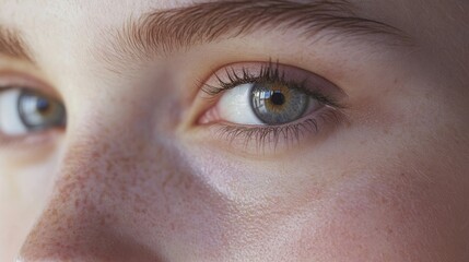 Fototapeta premium Close-up of healthy, natural makeup female face.