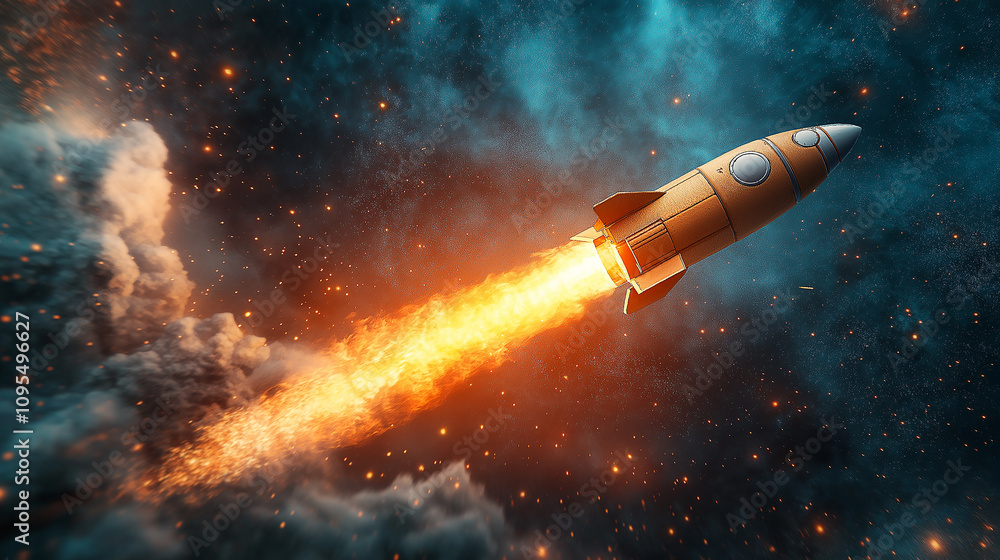 Canvas Prints rocket in space