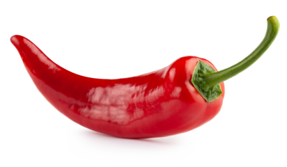 Red jalapeno pepper without background