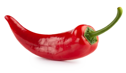 Red jalapeno pepper without background