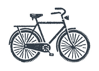 Fototapeta premium Bicycle. Vintage Woodcut Engraving style vector Illustration