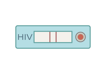 Fototapeta premium Prueba positiva de vih o sida de color azul