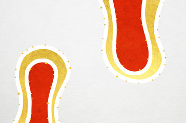 Abstract and Japanese modern Christmas and New Year background. Elegant and organic patterned washi paper texture.