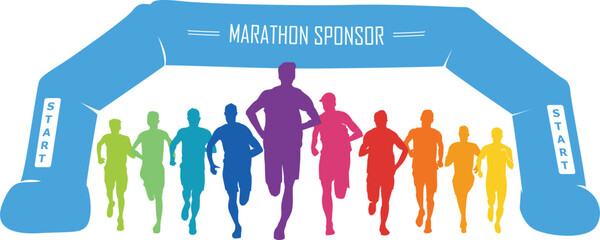 Great elegant vector editable marathon poster background design for your marathon championship event	