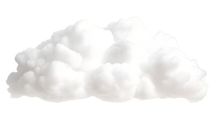 cloudscape: white soft cloud on transparent background