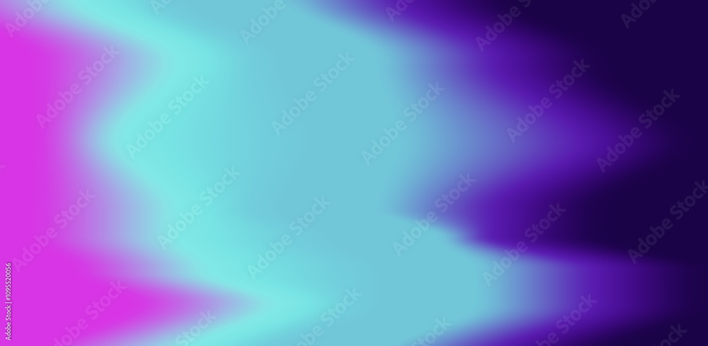 Fototapete Vector illustration showcasing a zigzag gradient pattern transitioning from pink to cyan and deep purple. The design highlights a dynamic, vibrant, and modern aesthetic with smooth color blending.