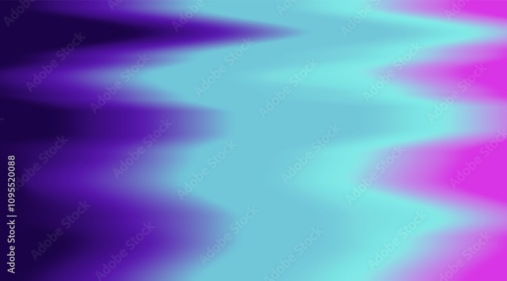 Poster Vector illustration showcasing a zigzag gradient pattern transitioning from pink to cyan and deep purple. The design highlights a dynamic, vibrant, and modern aesthetic with smooth color blending.