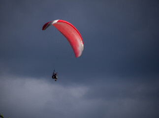 paragliding on the beach