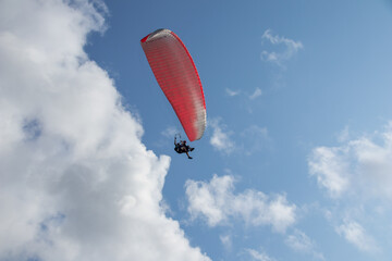 paragliding on the beach