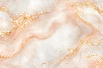Obraz premium Blush Marble Design with Gold Glitter Veins