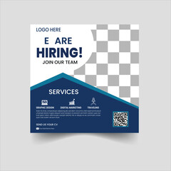 Hiring poster and Design template,