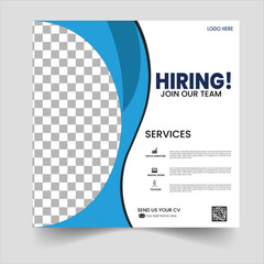 Hiring poster and Design template,