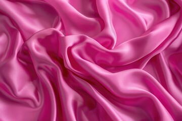 Fototapeta premium Vibrant pink silk with shimmering ripples of sophistication.