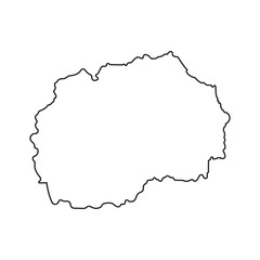 Fototapeta premium North Macedonia Map Icon
