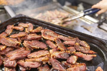 Close up of delicious duck breast