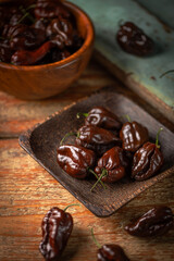 Chocolate habanero peppers