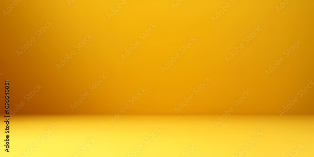 Poster gradient yellow background display for product presentation with minimalist style