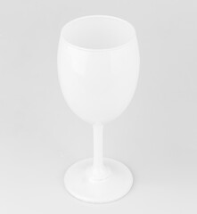 color white Wine glass mockup isolated on white background