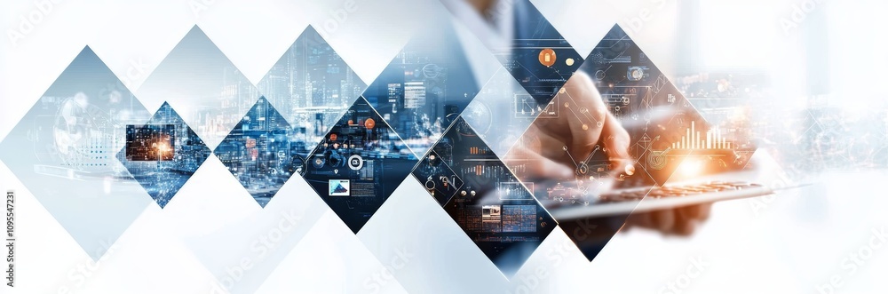 Poster global business innovation technology networking analysis data exchange hr recruitment customer serv
