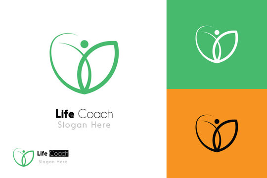 Life Coach logo Design, Logo Design graphic Conception, logo icon template graphic art.