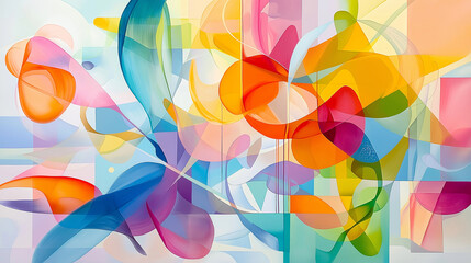 A fluid dance of colors and shapes that pulsates with energy, evoking a sense of wonder