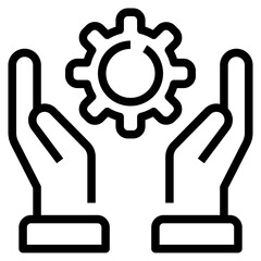 Gear Line Icon