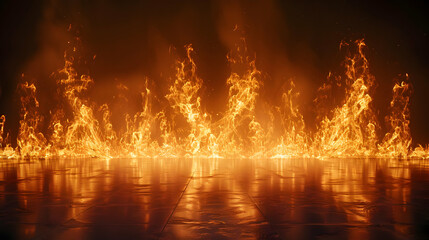Fiery Inferno 3D Background