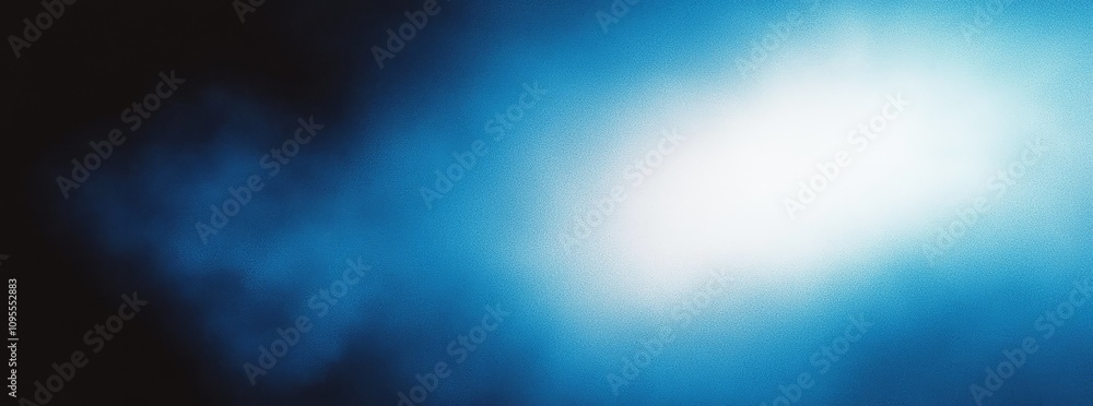 Poster blue gradient background soft glow smooth transition grainy texture design banner header