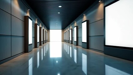 Digital signage screen in a mall aisle, enhancing the shopping experience