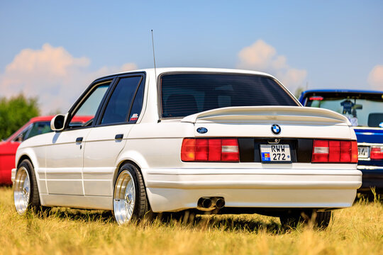 Classic BMW E30 M3 in Pristine Condition at Auto Gathering. July 2, 2023 Liadoveni Moldova.