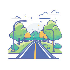 Road curving into distance
