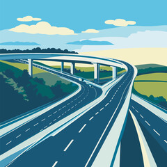 Road curving into distance
