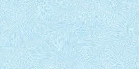 Seamless light blue geometric abstract pattern with playful hand-drawn stripes for boy's birthday nursery and baby shower wallpaper design