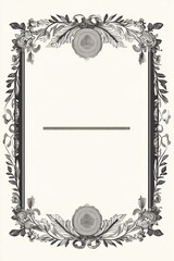 Frame with decorations for certificate and award template.